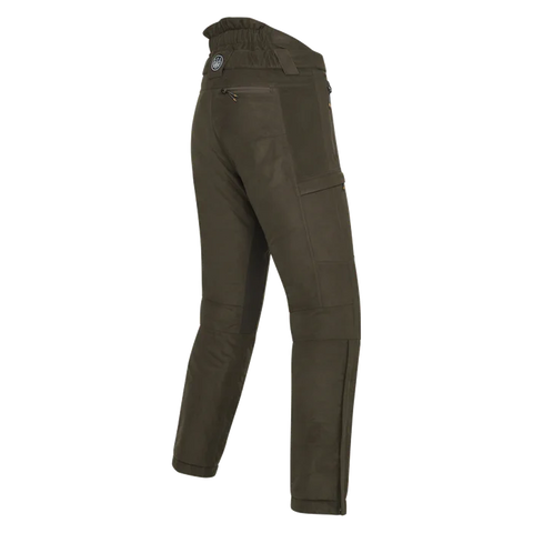 Pantalon Beretta Mull Insulated pour la chasse, imperméable et thermique avec membrane respirante, idéal pour environnements extrêmes, offrant confort et liberté de mouvement, en polyester élastique avec traitement DWR, couleur naturelle pour une chasse discrète.
