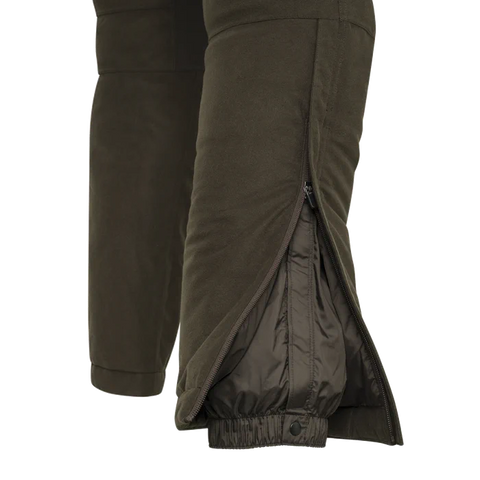 Pantalon Beretta Mull Insulated pour la chasse, imperméable et thermique avec membrane respirante, idéal pour environnements extrêmes, offrant confort et liberté de mouvement, en polyester élastique avec traitement DWR, couleur naturelle pour une chasse discrète.