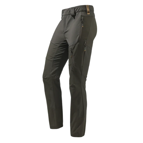 Pantalon Beretta Way Stretch EVO pour homme, idéal pour chasse en automne et hiver, avec matériau ultra-élastique, anti-abrasion, ceinture ergonomique, soutien lombaire en micropolaire, et coupe ajustée pour une liberté de mouvement maximale et confort optimal sur terrains difficiles.