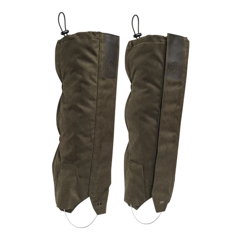 Guêtres Beretta Tech Ankle imperméables et résistantes pour la chasse en terrain difficile, avec doublure hydrofuge, fermeture à glissière SBS, câble en acier, logo Beretta, accessoire de protection