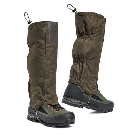 Guêtres Beretta Tech Ankle imperméables et résistantes pour la chasse en terrain difficile, avec doublure hydrofuge, fermeture à glissière SBS, câble en acier, logo Beretta, accessoire de protection