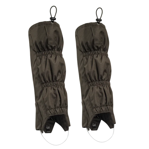 Guêtre Beretta Thorn Ankle résistante en polyester ripstop pour la chasse, conçue pour terrain difficile avec protection contre les ronces et végétation, dotée d'un système de fixation sécurisé par câble en acier et élastiques pour un maintien optimal, hydrofuge et imperméable pour un confort en toutes conditions.