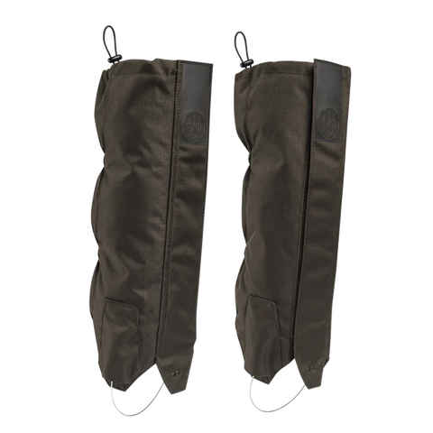 Guêtre Beretta Thorn Ankle résistante en polyester ripstop pour la chasse, conçue pour terrain difficile avec protection contre les ronces et végétation, dotée d'un système de fixation sécurisé par câble en acier et élastiques pour un maintien optimal, hydrofuge et imperméable pour un confort en toutes conditions.