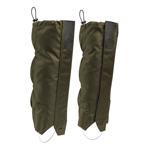 Guêtre Beretta Thorn Ankle résistante en polyester ripstop pour la chasse, conçue pour terrain difficile avec protection contre les ronces et végétation, dotée d'un système de fixation sécurisé par câble en acier et élastiques pour un maintien optimal, hydrofuge et imperméable pour un confort en toutes conditions.