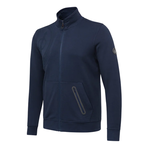 Sweat-shirt Beretta Corporate pour homme en 100 % coton avec logo imprimé, poche latérale, et glissière YKK, idéal pour un style décontracté et confortable, parfait pour les fans de la marque.