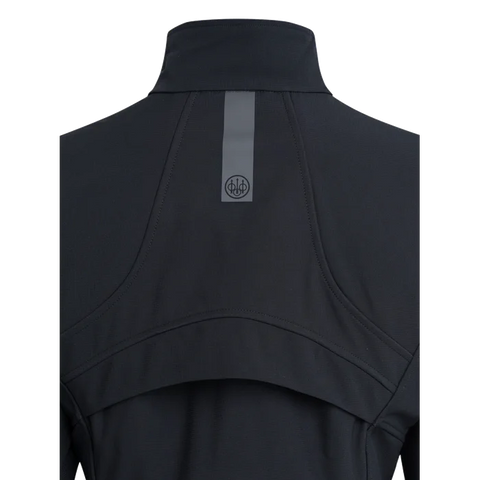 Veste pour femme Beretta Défi Softshell résistante et extensible, avec traitement déperlant et aération arrière, idéale pour les activités en extérieur. Veste coupe-vent et respirante avec fermeture YKK et empiècements ripstop, conçue pour un confort optimal et une liberté de mouvement accrue.