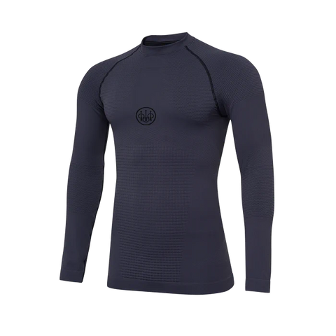 T-shirt Beretta Body Mapping 3D avec zones de compression, technologie sans couture, parfait pour températures de 0 à 10°C, idéal pour activités extérieures par temps froid, matière respirante et élastique