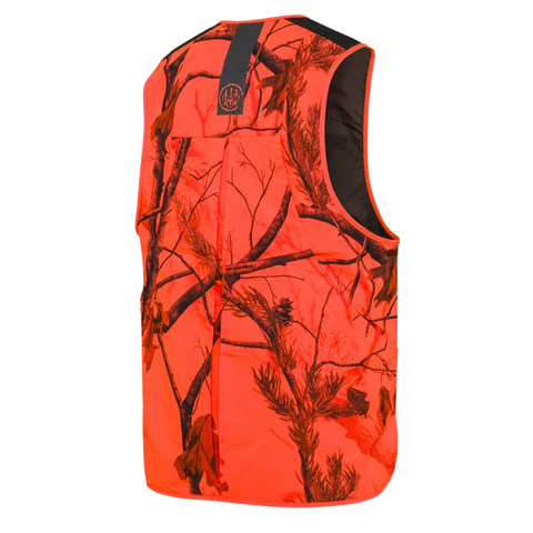 Gilet de chasse Beretta Symmer pour homme avec protection hydrofuge et coupe résistante, idéal pour les conditions difficiles, comprenant des poches spacieuses et un design confortable pour des performances optimales en plein air.