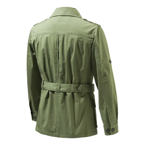 Veste Beretta Serengeti pour homme en coton confortable, idéale pour safari et activités en plein air, avec poches multiples et manches ajustables pour climat changeant
