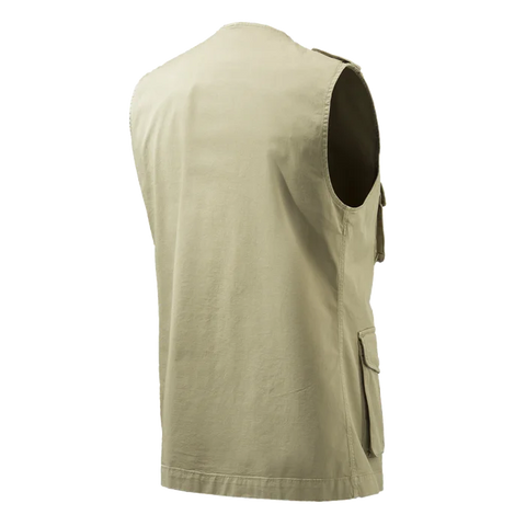 Gilet Beretta Serengeti pour homme en coton, vêtement léger et confortable parfait pour safari avec poches multiples, idéal pour aventure en plein air et exploration