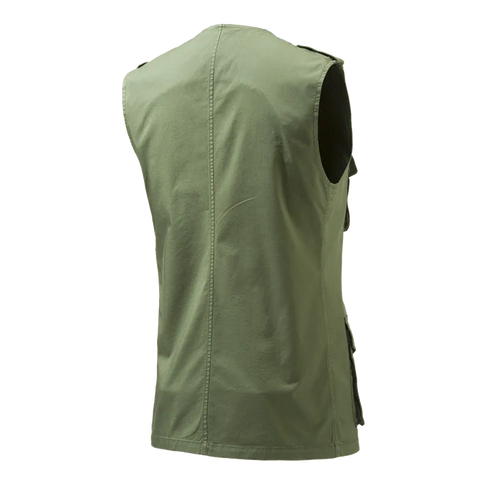 Gilet Beretta Serengeti pour homme en coton, vêtement léger et confortable parfait pour safari avec poches multiples, idéal pour aventure en plein air et exploration