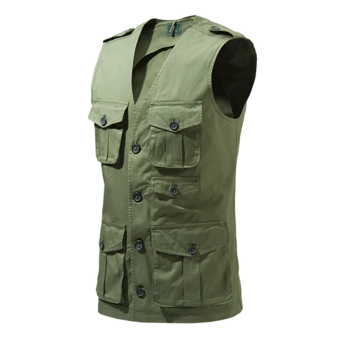Gilet Beretta Serengeti pour homme en coton, vêtement léger et confortable parfait pour safari avec poches multiples, idéal pour aventure en plein air et exploration