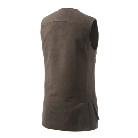 Gilet de chasse Beretta Moleskin Classic en moleskine de qualité avec épaulettes en microsuède, style élégant et traditionnel idéal pour chasse des oiseaux et activités de plein air