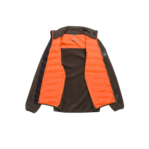 Veste Beretta Roe en tissu Polartec® Thermal Pro® idéale pour la chasse, offrant protection thermique et respirabilité, avec glissières YKK et ajustements élastiques, adaptée pour l'hiver et conditions froides