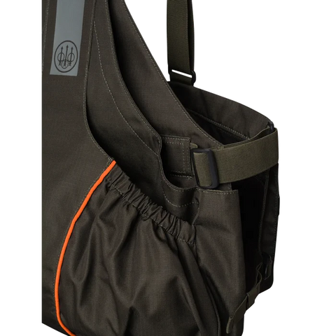 Gilet de tir Beretta Strap EVO avec bretelles réglables, sangle de poitrine et plusieurs poches pratiques pour les accessoires de chasse et de tir, fabriqué en polyester durable pour un ajustement ergonomique optimal