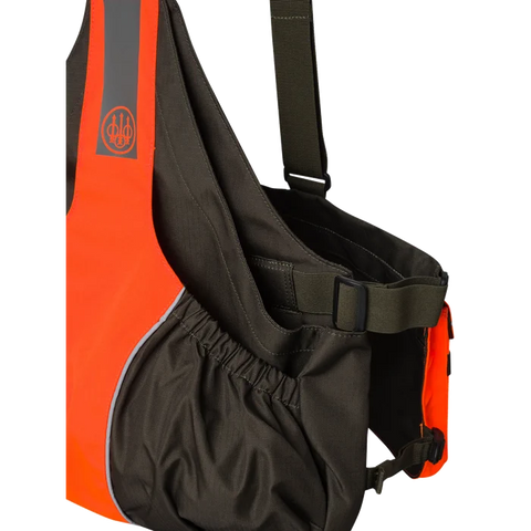 Gilet de tir Beretta Strap EVO avec bretelles réglables, sangle de poitrine et plusieurs poches pratiques pour les accessoires de chasse et de tir, fabriqué en polyester durable pour un ajustement ergonomique optimal