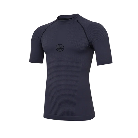 T-shirt Beretta Body Mapping 3D avec zones de compression, technologie sans couture, parfait pour températures de 0 à 10°C, idéal pour activités extérieures par temps froid, matière respirante et élastique