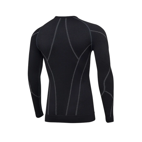 Maillot thermique unisexe Beretta HT Body Mapping 3D à manches longues, élastique, doté de zones de compression différenciée avec technologie Sensil pour le confort, idéal pour les activités en extérieur telles que la chasse, le tir et les sports de montagne, coupe slim offrant liberté de mouvement et gestion optimale de la température entre 0°C et 10°C.