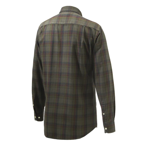 Chemise de chasse Beretta Wood Button Down 100% coton avec traitement Silaide antibactérien, idéale pour un style élégant et pratique en plein air, résistante aux odeurs et dotée d'une poche poitrine.