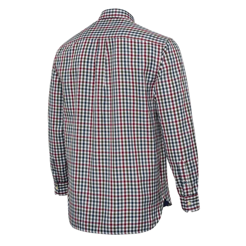 Chemise Beretta Ellis pour homme en sergé de polyester avec poche poitrine plaquée, idéale pour la chasse et les activités de plein air, offrant confort et durabilité grâce à sa coupe droite et son style raffiné.