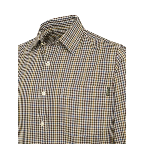 Chemise Beretta Bryggen en coton pour hommes, idéale pour la chasse et les activités de plein air, avec coupe droite et poche poitrine pour confort et style.