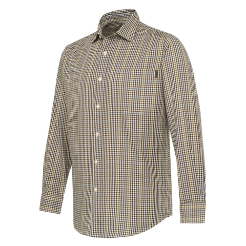 Chemise Beretta Bryggen en coton pour hommes, idéale pour la chasse et les activités de plein air, avec coupe droite et poche poitrine pour confort et style.
