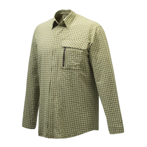 Chemise Beretta Ligthweight pour homme, légère et respirante, adaptée aux activités de plein air et à la chasse par temps chaud, avec inserts en filet pour une aération optimale et tissu en nylon, polyester et élasthanne pour un confort maximal.