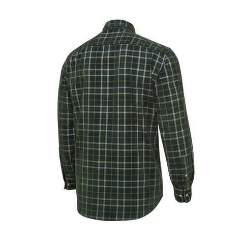 Chemise Beretta Dobby Corduroy pour homme en 100% coton avec traitement Silaide et poches zippées YKK, manches retroussables, idéale pour activités en plein air et utilisation quotidienne, alliant confort, style et technologie anti-odeurs.