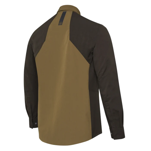 Chemise Beretta Thorn Resistant pour la chasse, offrant une résistance aux épines avec tissu polyester extensible et renforts polyamide, haute visibilité certifiée pour chasseurs, avec une respirabilité optimale et confort en mouvement