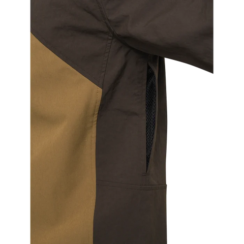 Chemise Beretta Thorn Resistant pour la chasse, offrant une résistance aux épines avec tissu polyester extensible et renforts polyamide, haute visibilité certifiée pour chasseurs, avec une respirabilité optimale et confort en mouvement