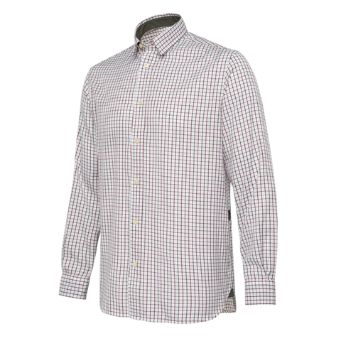 Chemise Beretta Outpost de qualité supérieure pour activités de plein air et chasse début de saison, dotée de renforts au col, poitrine et aisselles pour une durabilité exceptionnelle, fabriquée en polyester recyclé avec poches pratiques et coupe droite confortable.