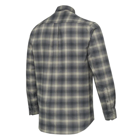 Chemise Beretta Jargo Stretch pour activités en plein air, offrant confort et flexibilité, idéale pour la chasse avec design fonctionnel, col boutonné caché, et poche poitrine, fabriquée en polyester recyclé et élasthanne, adaptée aux environnements variés comme les forêts, montagnes et milieux aquatiques.