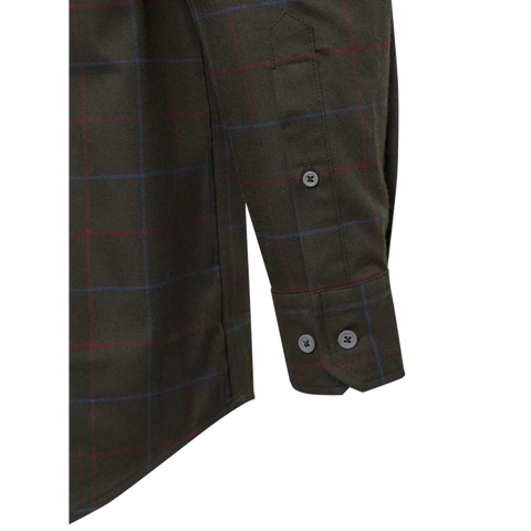 Chemise Beretta Jargo Stretch pour activités en plein air, offrant confort et flexibilité, idéale pour la chasse avec design fonctionnel, col boutonné caché, et poche poitrine, fabriquée en polyester recyclé et élasthanne, adaptée aux environnements variés comme les forêts, montagnes et milieux aquatiques.