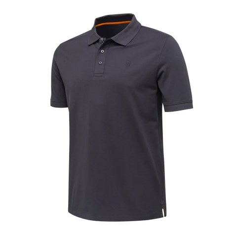 Polo Beretta Corporate EVO pour homme, confectionné en coton piqué et élasthanne, manches courtes, style élégant et confortable, parfait pour les activités en plein air ou au quotidien, avec logos Beretta distinctifs brodés et imprimés.