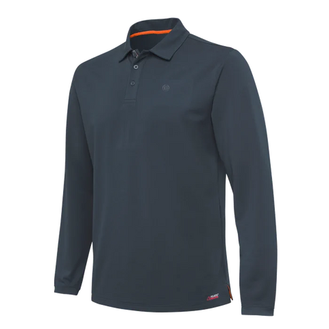 Men's Beretta Tech Corporate Polo in Polartec Delta fabric, offering eco-friendly, lightweight, and breathable performance for outdoor activities and daily use.