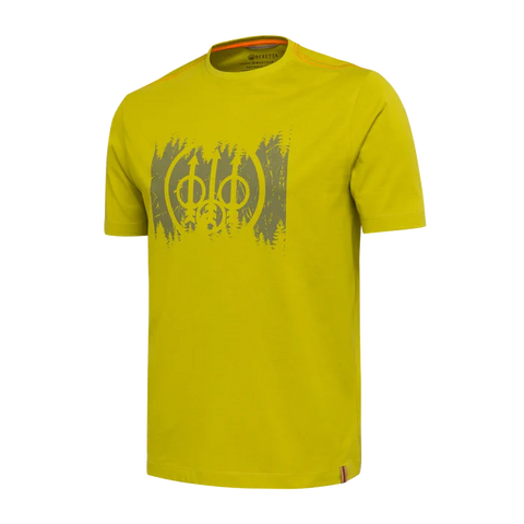 T-Shirt Beretta Trident pour homme en coton 100% avec logo emblématique imprimé sur le devant et au dos, offrant confort et style pour une utilisation quotidienne, idéal pour les amateurs de la marque recherchant une coupe regular et un design distinctif.