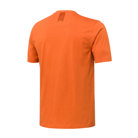 T-Shirt Beretta Trident pour homme en coton 100% avec logo emblématique imprimé sur le devant et au dos, offrant confort et style pour une utilisation quotidienne, idéal pour les amateurs de la marque recherchant une coupe regular et un design distinctif.
