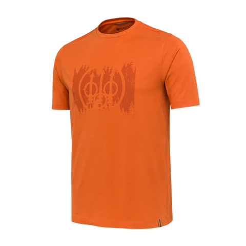 T-Shirt Beretta Trident pour homme en coton 100% avec logo emblématique imprimé sur le devant et au dos, offrant confort et style pour une utilisation quotidienne, idéal pour les amateurs de la marque recherchant une coupe regular et un design distinctif.