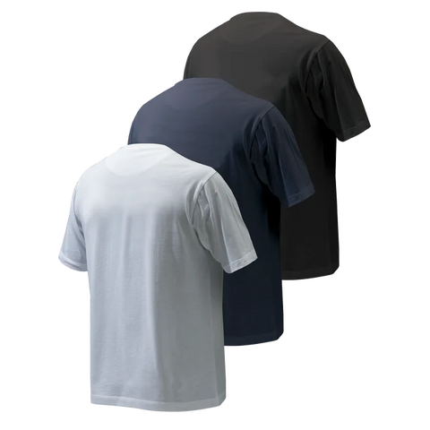 Lot de 3 t-shirts Beretta Corporate en coton léger, idéal pour les activités en plein air et la chasse, avec logo distinctif sur la poitrine, coupe regular, conviennent pour une utilisation par temps chaud ou sous une veste en toutes saisons.