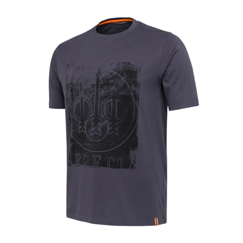 T-shirt Beretta Logo pour homme, fabriqué en coton 180 g/m², avec logo imprimé, coutures renforcées, disponible en plusieurs tailles, style classique et durable.