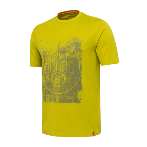 T-shirt Beretta Logo en coton de haute qualité pour homme, avec graphisme distinctif, idéal pour la chasse, les activités de plein air et les sports de tir.