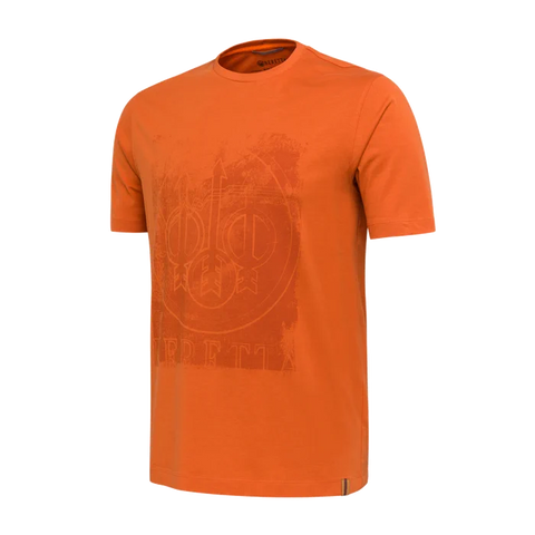 T-shirt Beretta Logo en coton de haute qualité pour homme, avec graphisme distinctif, idéal pour la chasse, les activités de plein air et les sports de tir.