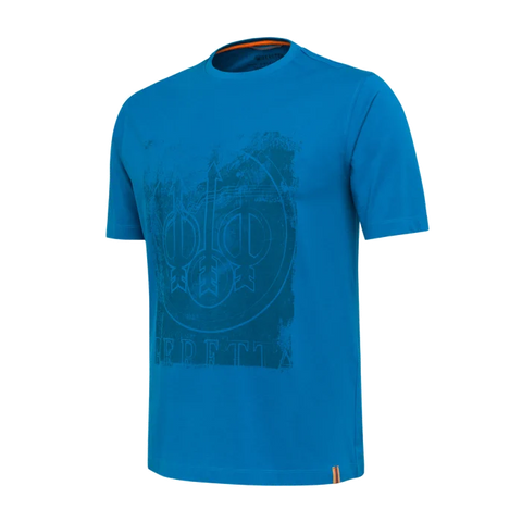 T-shirt Beretta Logo pour homme, fabriqué en coton 180 g/m², avec logo imprimé, coutures renforcées, disponible en plusieurs tailles, style classique et durable.