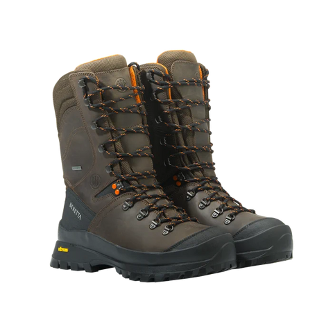 Chaussures Beretta Duiker GTX en cuir nubuck avec membrane GORE-TEX et semelle Vibram, idéales pour la chasse en montagne et les terrains escarpés, offrant imperméabilité, respirabilité et une grande durabilité pour les conditions extrêmes.