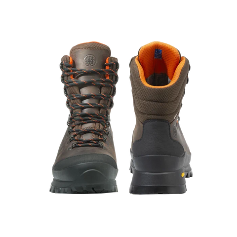 Chaussures Beretta Lowveld GTX en suède résistant avec membrane GORE-TEX offrant imperméabilité et respirabilité, semelle Vibram pour une adhérence optimale sur terrains accidentés, inserts Cordura pour une durabilité accrue, idéal pour l'alpinisme et les aventures extérieures difficiles.