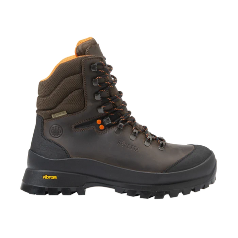 Chaussures Beretta Lowveld GTX en suède résistant avec membrane GORE-TEX offrant imperméabilité et respirabilité, semelle Vibram pour une adhérence optimale sur terrains accidentés, inserts Cordura pour une durabilité accrue, idéal pour l'alpinisme et les aventures extérieures difficiles.