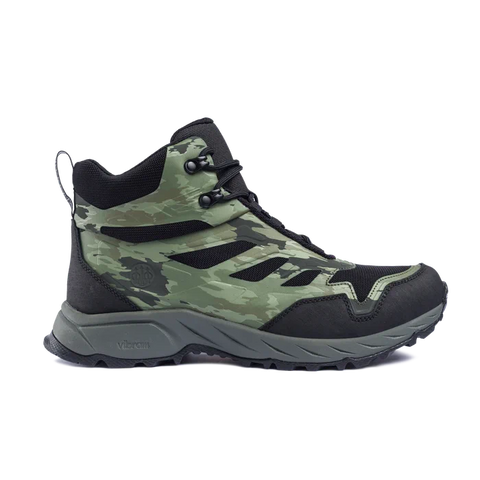 Chaussures Beretta Wolf GTX pour la chasse avec empeigne en Cordura, membrane GORE-TEX pour imperméabilité, semelle Vibram Omnify pour une traction supérieure, idéales pour terrains difficiles et activités dynamiques