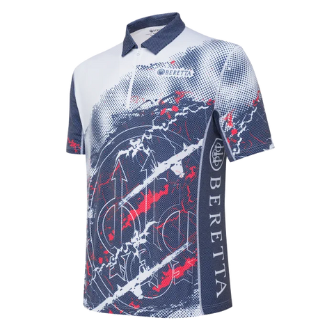 Polo Beretta Rush Trident pour homme en Polartec® Delta™, tissu respirant et léger, idéal pour le tir dynamique et activités sportives en extérieur. Style distinctif avec logo Beretta, coupe droite confortable, et propriétés anti-odeurs et anti-UV.
