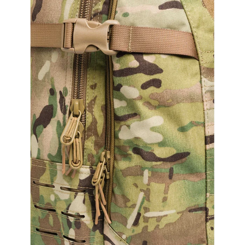 Image of Beretta Tactical Multicam Backpack with 29L capacity featuring M.O.L.L.E. system for outdoor and tactical activities, customizable with velcro patches, designed for durability and organization.