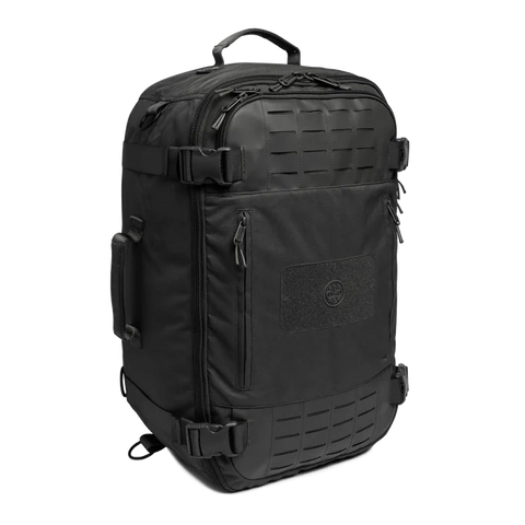 Beretta Field Patrol 49L bag featuring a large main compartment, adjustable shoulder strap, M.O.L.L.E. webbing, and durable waterproof polyester material, ideal for hiking, tactical missions, and outdoor adventures.